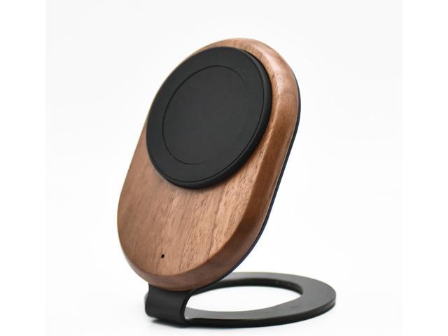 ARK Solid Wood MagSafe Stand Magnetic Wireless Charging Station w/Adapter & USB to USB C Cord 15W Wireless Charger. for iPhone 16/15/14/13/12 &...