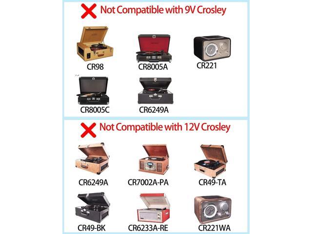 VHBW 5V Power Cord Replacement for Crosley CR8005F CR8005D Adapter Fit with Crosley Cruiser Plus Portable Turntable CR8005F-GA CR8005F-WO...