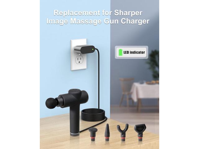 VHBW 27V Massage Gun Charger for Sharper Image Powerboost 1011666 1013002 1012667 1013983 1013985Deep Tissue Cordless Massager Gun Power Cord 6FT...