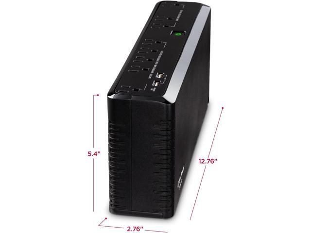 CyberPower SL700U Standby UPS System, 700VA/370W, 8 Outlets, Slim Profile, Black