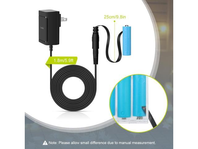 Lenink AC Power Supply Adapter for 3 AA Battery, AA Battery Replacement Adapter for LED Light, Decorations (Black)