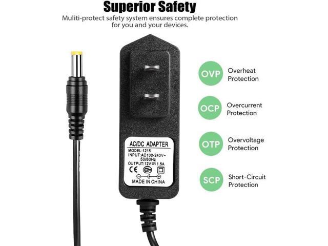 Universal 12V Power Cord for Sony Blu-Ray DVD Player,AC Adapter for Sony BDP-S5200 BDP-S3200 BDP-S6700 BDP-S3500 BDP-S5700 Blu-Ray DVD...