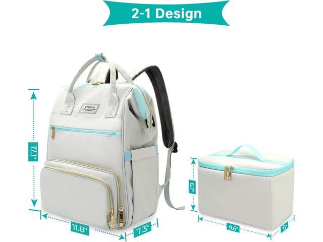 ETRONIK Lunch Backpack, 15.6 Inch Laptop Backpack with USB Port, Stylish Nurse, Teacher Work Bag with Insulated Cooler Lunch Box for Women...