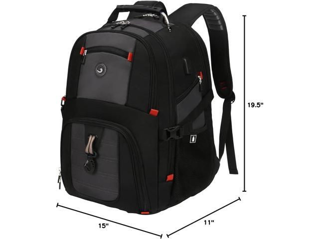 SHRRADOO Extra Large 50L Travel Laptop Backpack with USB Charging Port, College High School Backpack Airline Approved Business Work Bag Fits 17...
