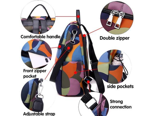 COFIHOME Backpack Purse for Women Anti-theft Bag Waterproof Nylon Lightweight Backpack College Bookbag Shoulder Bag Travel Bag