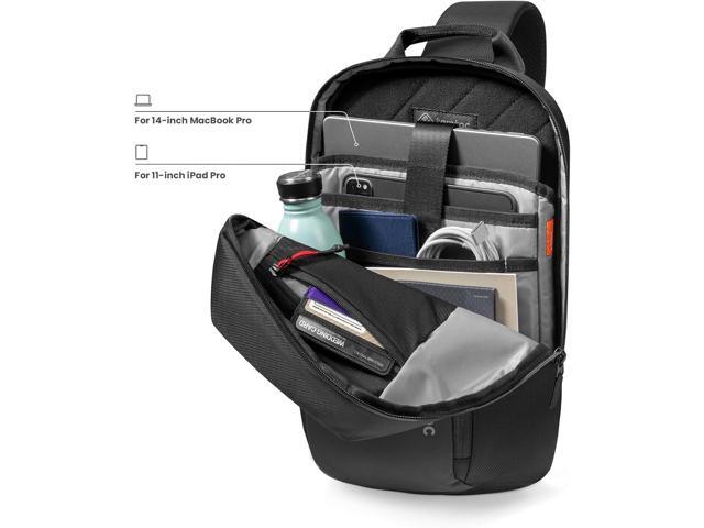tomtoc Sling Bag Crossbody Backpack EDC Daypack for Men Women Minimalist Chest Shoulder bag for 2024 New 14' MacBook Pro, 13' MacBook Air, 11' iPad...