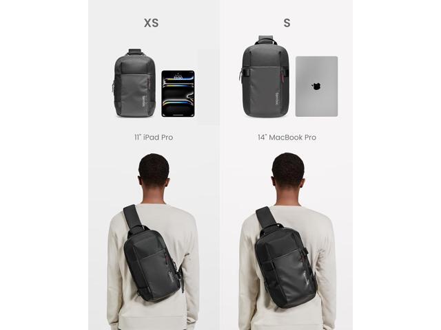 tomtoc Sling Bag Crossbody Backpack EDC Daypack for Men Women Minimalist Chest Shoulder bag for 2024 New 14' MacBook Pro, 13' MacBook Air, 11' iPad...