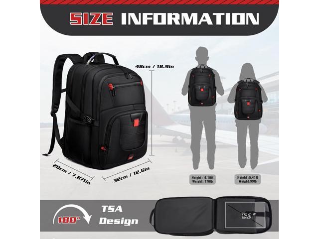 50L Travel Backpack, 17 inch Laptop Backpack for Men, Extra Large Sturdy TSA Friendly with USB Port College School Rucksack Bag Gifts for Him Men...