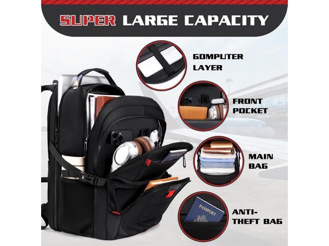 50L Travel Backpack, 17 inch Laptop Backpack for Men, Extra Large Sturdy TSA Friendly with USB Port College School Rucksack Bag Gifts for Him Men...