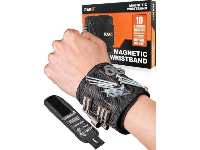 RAK Magnetic Wristband for Holding Screws, Nails and Drill Bits for Men, for Dad - Premium Nylon with Lightweight Powerful Magnets for Dad,...