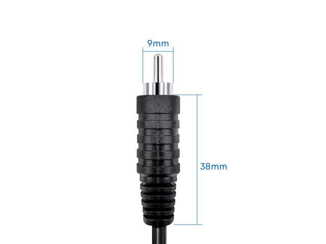 Pixelman 18AWG 6.5ft RCA to Speaker Wire Adapter - 2 Pcs Heavy Gauge Audio Cable for TV Amplifier Receiver, Male Plug to Bare Wire Cord