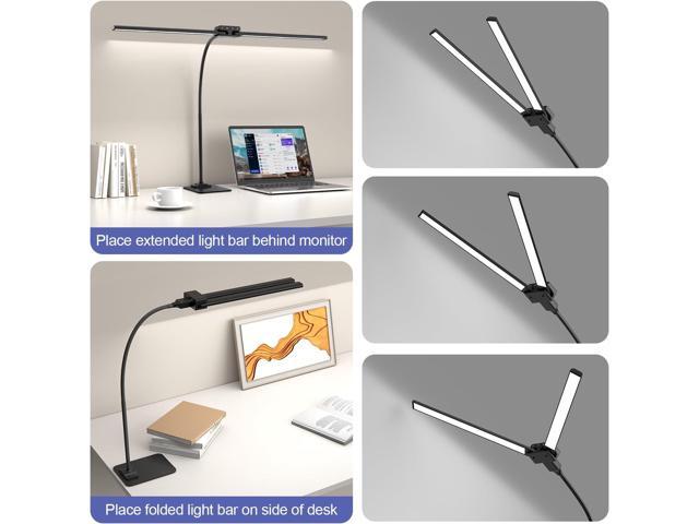 EppieBasic Led Desk Lamp,24W 31.5IN Architect Double Head Desk Lamps for Home Office,Dimmable & 6 Color Modes Extra Bright Modern Table lamp with...