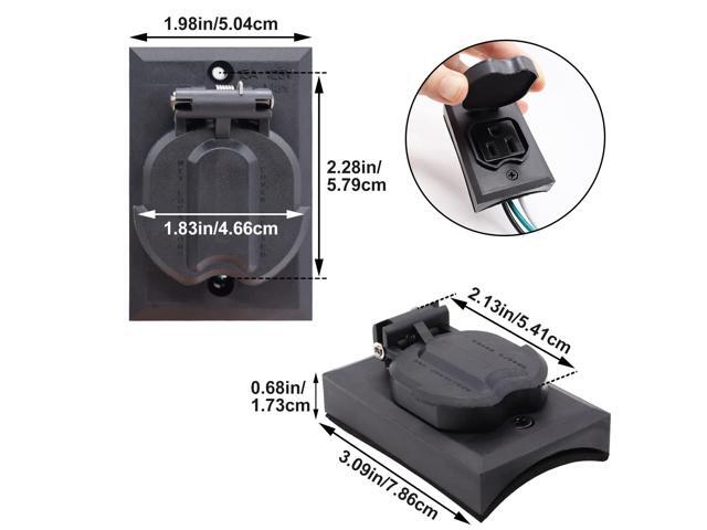 AC 125V 15A Outdoor Lamp Post Grounded Convenience Outlet,Waterproof Electrical Outlet for Outdoor Lamp Poles Replacement M1-053