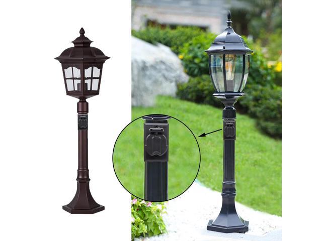 AC 125V 15A Outdoor Lamp Post Grounded Convenience Outlet,Waterproof Electrical Outlet for Outdoor Lamp Poles Replacement M1-053