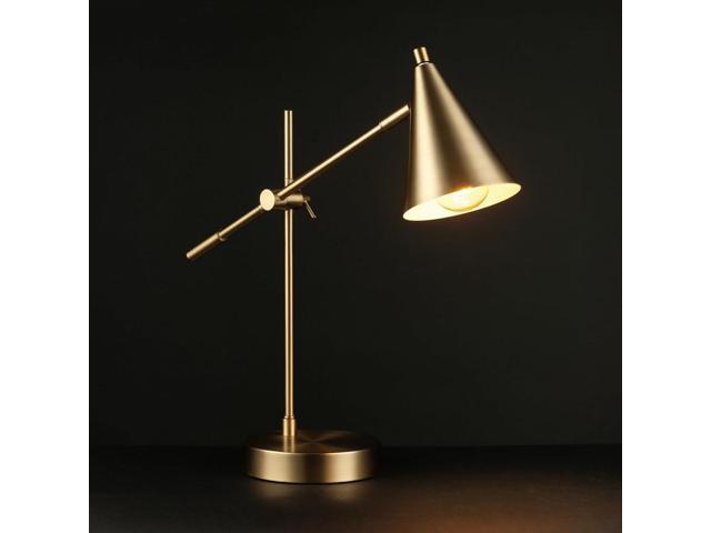 GLOBE Electric Novogratz x Tacoma 18' Desk Lamp, Matte Brass, Adjustable Height, Balance Arm, Brass, Rotary Switch on Shade,52887