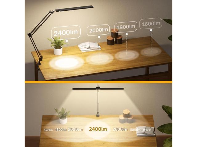 SKYLEO Led Desk Lamp for Home Office - 2400LM Ultra Bright Desk Light -Eye Caring Desk Lamp with Clamp - Adjustable Office Lamp with Remote...
