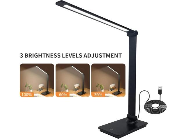 Desk Lamp, LUJOLUMIN Desk Light, Dimmable Reading Lamp,CRI>90, 700 Lumen, 3 Brightness Levels, Touch Control, LED Foldable Led Lamp for Kids,...