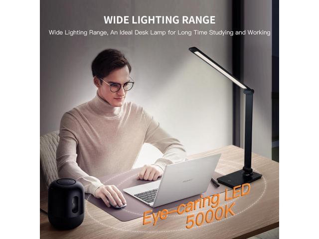Desk Lamp, LUJOLUMIN Desk Light, Dimmable Reading Lamp,CRI>90, 700 Lumen, 3 Brightness Levels, Touch Control, LED Foldable Led Lamp for Kids,...