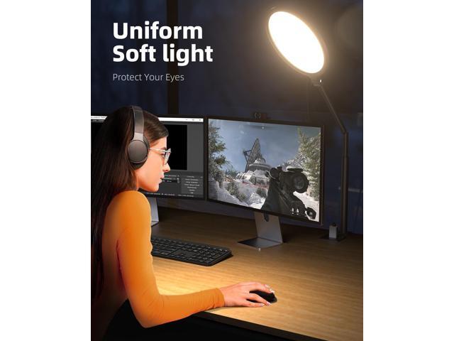 Weilisi 10.2' Desk Ring Light with Stand for Zoom Meetings, Ring Light for Desk with Clamp, 360° Rotate & Flexible Height Video Conference Light,...
