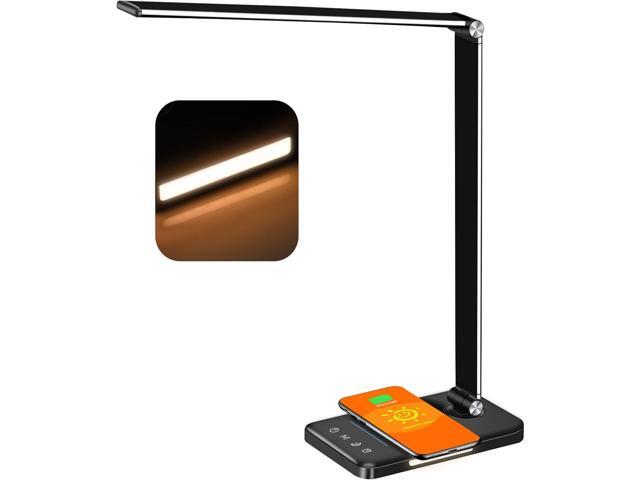 AFROG 8-in-1 4th Gen Multifunctional LED Desk Lamp with 10W Fast Wireless Charger,USB Charging Port,1200Lux Super Bright,5 Lighting Mode,7...