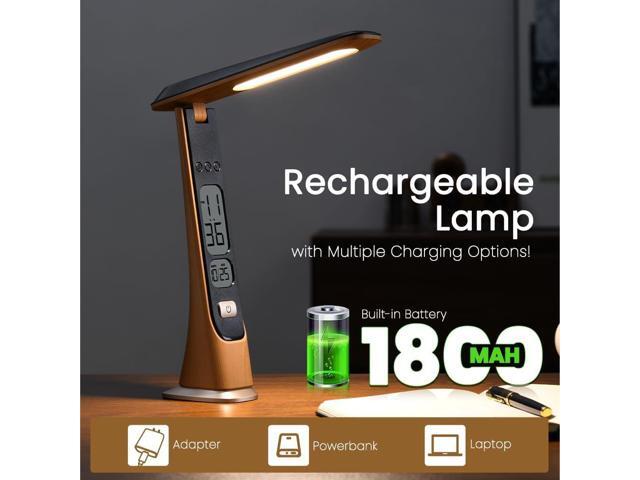 WILIT Rechargeable Lamps Cordless Table Lamp, Foldable Portable Desk Lamp - LED Battery Operated Lights with Stepless Brightness & Time Display for...