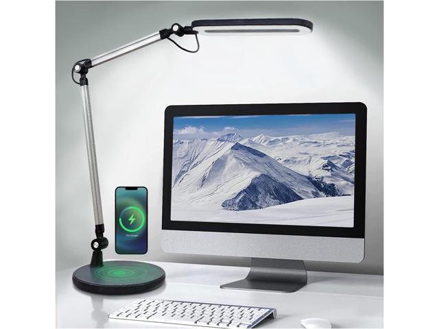 OTUS Desk Lamps for Home Office with Wireless Charger 3 Color & 12 Brightness Levels Tall Architect LED Desk Lamp Adjustable Swing Arm Eye...