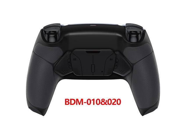 eXtremeRate Black Rubberized Grip Programable RISE4 Remap Kit for PS5 Controller BDM-010 BDM-020 Models, Upgrade Board & Redesigned Back Shell & 4...