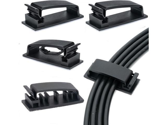 Cable Clips 50PCS, Self Adhesive Cable Management Clips, Cord Organizer Wire Clips Cord Holder for Appliances PC Wall Ethernet Cable Under Desk...
