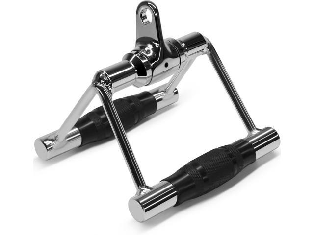 Yes4All Double D Row Handle Cable Attachment for Weight Workout, Cable Machine Accessories for Home Gym, LAT Pull Down V Bar with Capacity Up to.