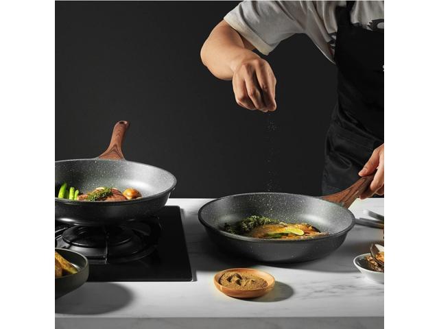 SENSARTE Nonstick Frying Pan Skillet, Swiss Granite Coating Omelette Pan, Healthy Stone Cookware Chef's Pan, PFOA Free (8/9.5/10/11/12.5 Inch) (11...