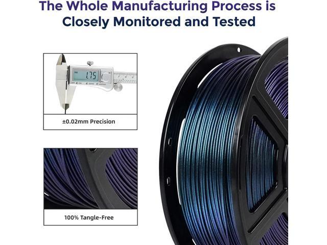 FLASHFORGE PETG Pro Filament 1.75mm +/- 0.02mm Burnt Titanium, Color Changeable 3D Printer Filament 1kg, Chameleon 3D Printing Filament Changing...