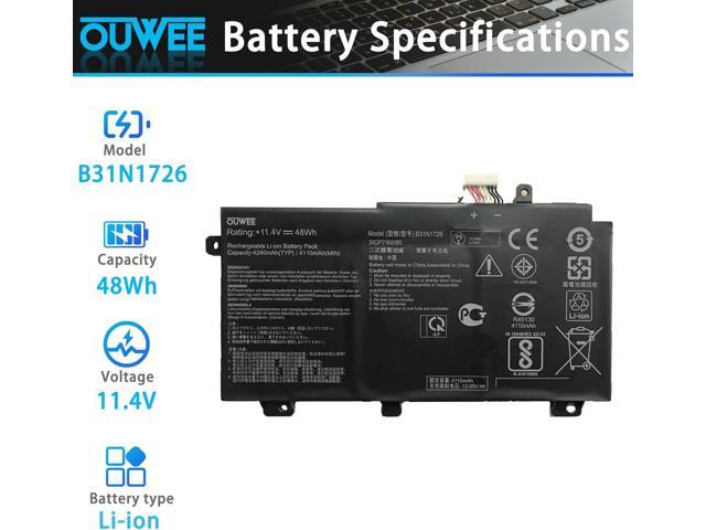 B31N1726 Battery for Asus FX80 FX86 TUF FX504 FX504G FX504GD FX504GE FX504GM FX505 FX505DT FX505DV FX505DU A15 FA506IU A17 FA706II Serie 11.4V...