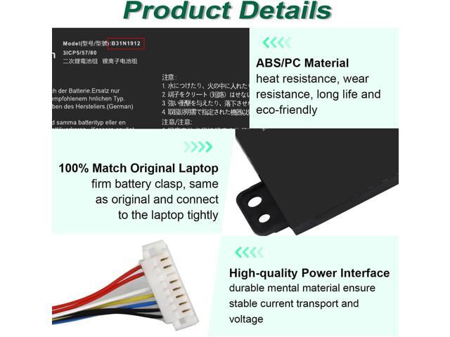 DMKAOLLK 42Wh B31N1912 C31N1912 Battery Replacement for Asus VivoBook 14 E410M E410MA L410M L410MA E410KA F414MA-CL E510KA L510MA R522MA Vivobook...