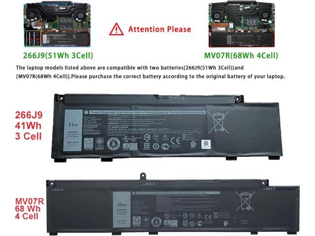 51Wh 266J9 Battery Replacement for Dell G3 15 3590 3500 G5 15 5500 SE 5505 P89F Inspiron 5490 INS 15PR-1545W 1548BR 1645W 1742BR 1742W Series...