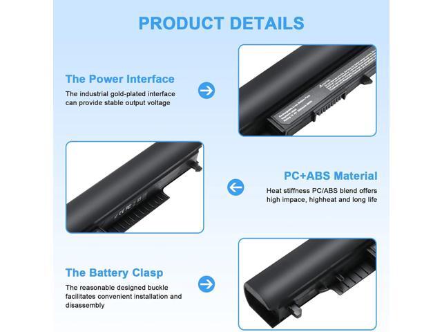 New HS03 HS04 807956-001 Laptop Battery Replacementfor Hp 14 15 Notebook PC Series 15-ay009dx 15-ba009dx 15-af131dx fits Spare 807957-001 Model...