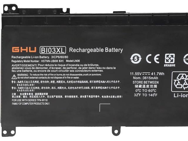 GHU New BI03XL ON03XL Laptop Battery Compatible with HP Pavilion X360 13-U M3-U M3-U001DX M3-U103DX 13-U100TU 13-U100TU Stream 14-AX 14-ax010wm...