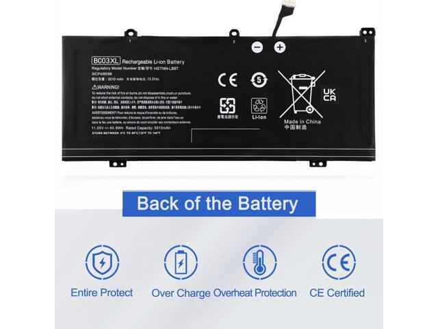 BND BC03XL11.55V 5010mAh L84182-421 L84398-005 L84182-1C1 Laptop Battery Compatible with HP Pro C640 Chromebook x360 14C-CA0053DX 14C-CAO000...