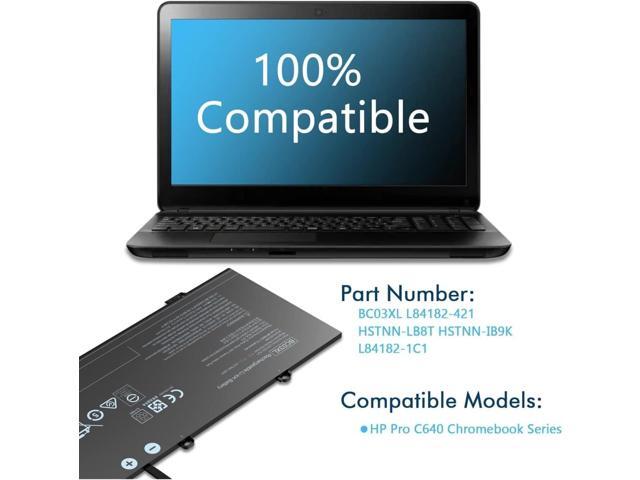 BND BC03XL11.55V 5010mAh L84182-421 L84398-005 L84182-1C1 Laptop Battery Compatible with HP Pro C640 Chromebook x360 14C-CA0053DX 14C-CAO000...