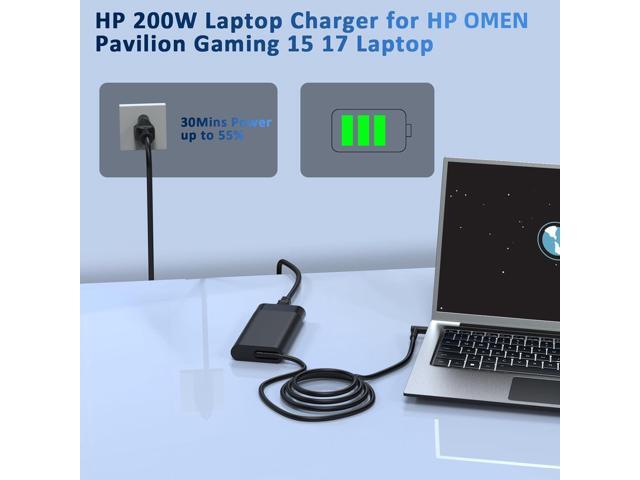 High Power 200W Omen Charger Compatible with HP OMEN 15 17 HP Victus Gaming Laptop 15 17 ZBook 17 15 15u Studio G9 G10 17-ab 17-cd 16-a 16-ab 15-cb...
