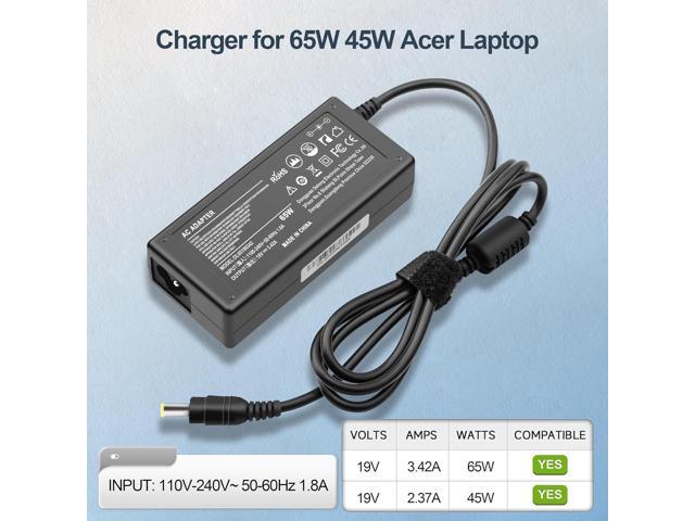 65W Charger fit for Acer Aspire 5 3 1 A515-56 A515-55 A515-54 A515-45 A515-46 A515-44 A515-43 A115-31 A517-52 A317-53 A315-24P Chromebook CB3111...