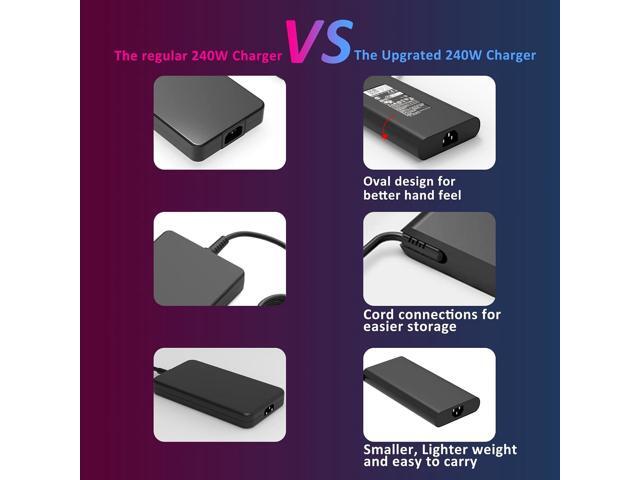 New Slim 240W Laptop Charger Compatible with Dell Precision 7780 7680 7770 7760 G3 G5 G7 3500 5500 7500 Power Supply Cord