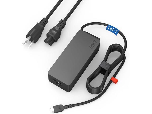 14FT Long Type C Charger 65W USB C Charger for Lenovo Thinkpad T480s T580s L580 L590 E580 E585, Chromebook 100e 300e 500e Lenovo Laptop Charger