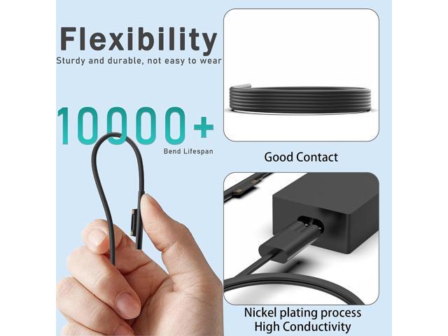 65W Surface Pro Laptop Charger for Microsoft Surface Pro 10, 9, 8, 7+, 7, 6, 5, 4, 3, X, Windows Surface Laptop 6, 5, 4, 3, 2, 1, Surface Go...