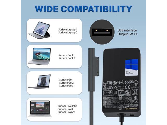 44W 36W 15V 2.58A 1800 1625 1735 Surface Laptop Charger Fit for Microsoft Surface Pro 6 5 4 3 Windows Surface Laptop 3 2 1 Surface Go Tablet Power...