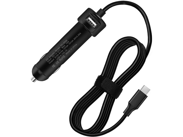 65W USB-C DC Travel Adapter Auto Car Charger for Dell Latitude 5550 5450 5350 9450 7650 7640 7450 7350 Inspiron 14 7440 7445 xps 13 9320 9340 9350...
