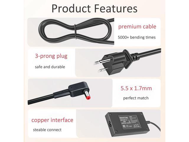 180W Charger Compatible with Acer Nitro 5 7 Gaming Laptop AN515-44 AN515-51 AN515-55 AN517-51 AN715-52 Predator Helios 300 G3-571 G3-572 PH315-52...