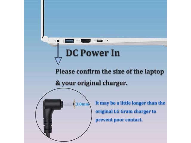 19V 65W Laptop Charger Compatible with LG Gram 13Z950 13Z980 14Z980 15Z980 13Z970 13Z940 13Z975 14Z950 14Z970 15Z960 15Z970 15Z975 17Z990 13.3' 14'...