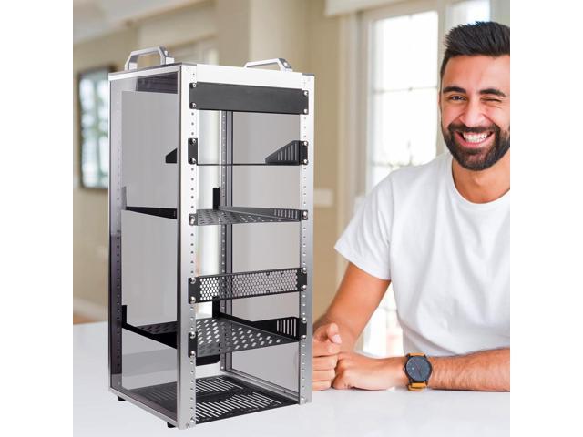 GeeekPi 12U Server Cabinet, 10 inch Server Rack for Network, Servers, Audio, and Video Equipment, DeskPi RackMate T2 Rackmount, 10.24 inch Depth