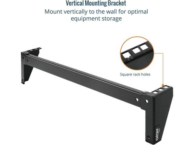 Tecmojo 1U Foldable Vertical Rack and Wall Mountable Patch Panel Bracket for 19' Server and Data Equipment