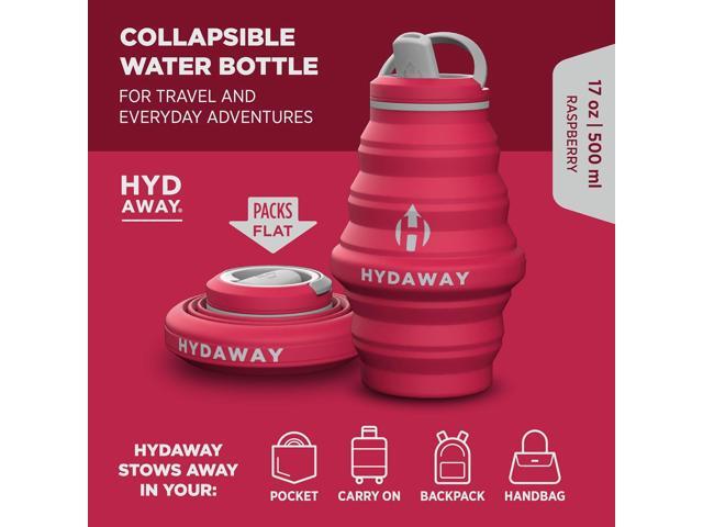 HYDAWAY 17oz Collapsible Water Bottle - BPA-Free, Leakproof, Lightweight, and Space-Saving - Perfect for Travel, Hiking, and Everyday Hydration
